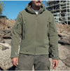 Men Winter Thermal Fleece Tactical Hooded Jacket