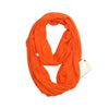 Hidden Zipper Pocket Travel Infinity Scarf