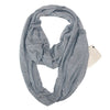 Hidden Zipper Pocket Travel Infinity Scarf