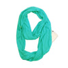 Hidden Zipper Pocket Travel Infinity Scarf