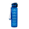 1L Water Tracking Sports Gradient Bottle