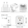 NTONPOWER Universal 4 In 1 US to EU Power Adapter With 2 USB Ports