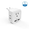 NTONPOWER Universal 4 In 1 US to EU Power Adapter With 2 USB Ports