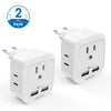 NTONPOWER Universal 4 In 1 US to EU Power Adapter With 2 USB Ports