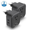 NTONPOWER Universal 4 In 1 US to EU Power Adapter With 2 USB Ports