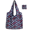 Reusable Compact Foldable Shopping Bag With Pouch