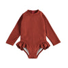 Children's One Piece Long Sleeve Swimsuit