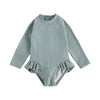 Children's One Piece Long Sleeve Swimsuit