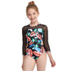 Girls One Piece Cutout Swimsuit